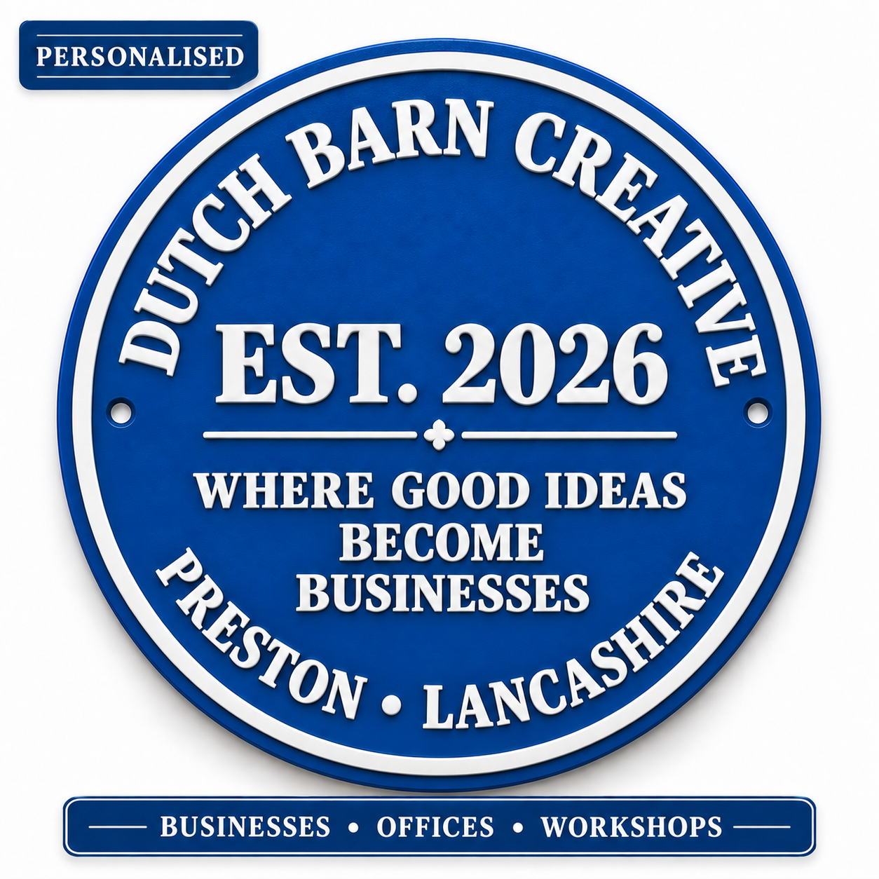 Personalised Heritage-Style Blue Plaque