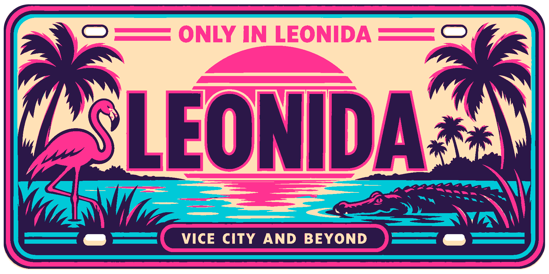 Leonida Inspired Gaming Licence Plate Sign