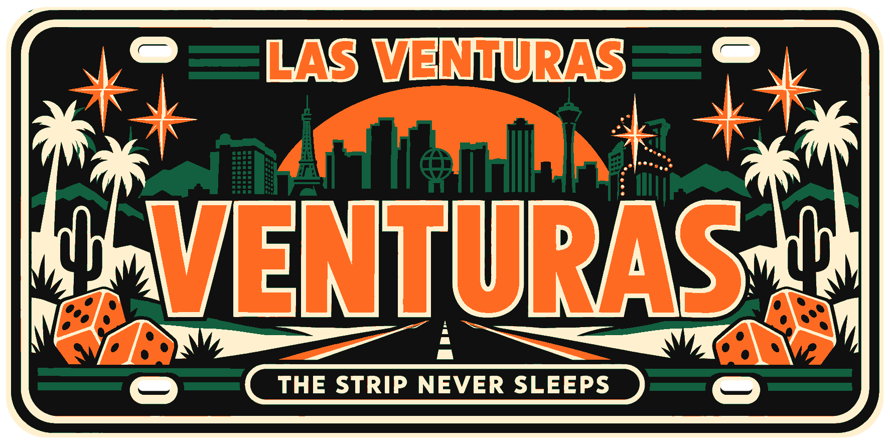 Las Venturas Inspired Gaming Licence Plate Sign